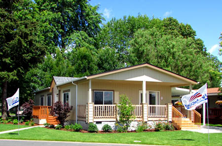 New Manufactured home with nice roof lines and carport on private land in Oregon